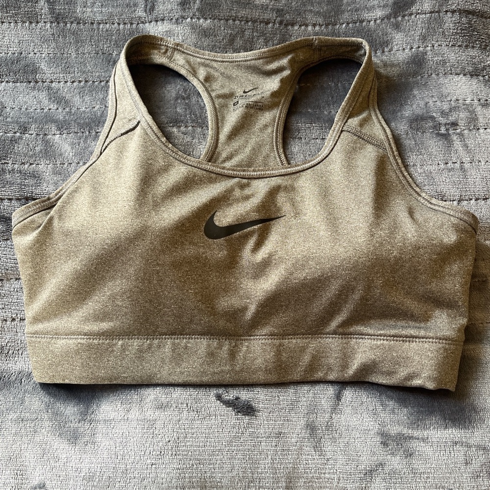 Grey Nike sports bra